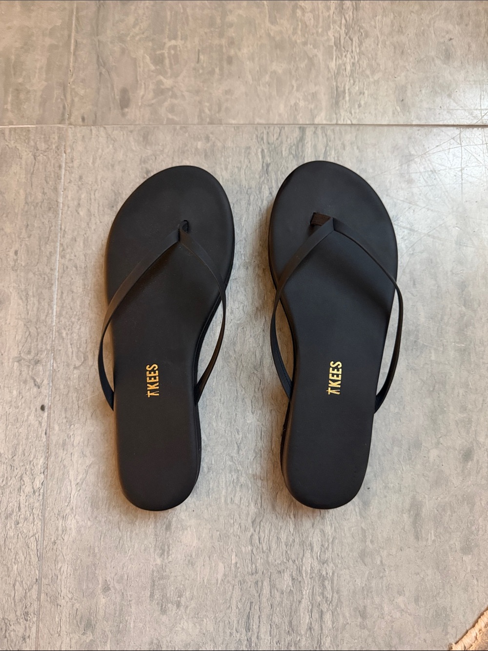 TKEES Black Slim-Strap Flip Flop Sandals - PLATFORM - Women's